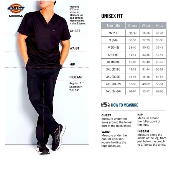 𝅺dickies Unisex Khaki Scrub Pants 4XL NWT - Picture 3 of 6